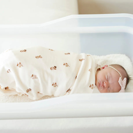 Minky Stretch Swaddle/Blanket- Meadow by Saranoni