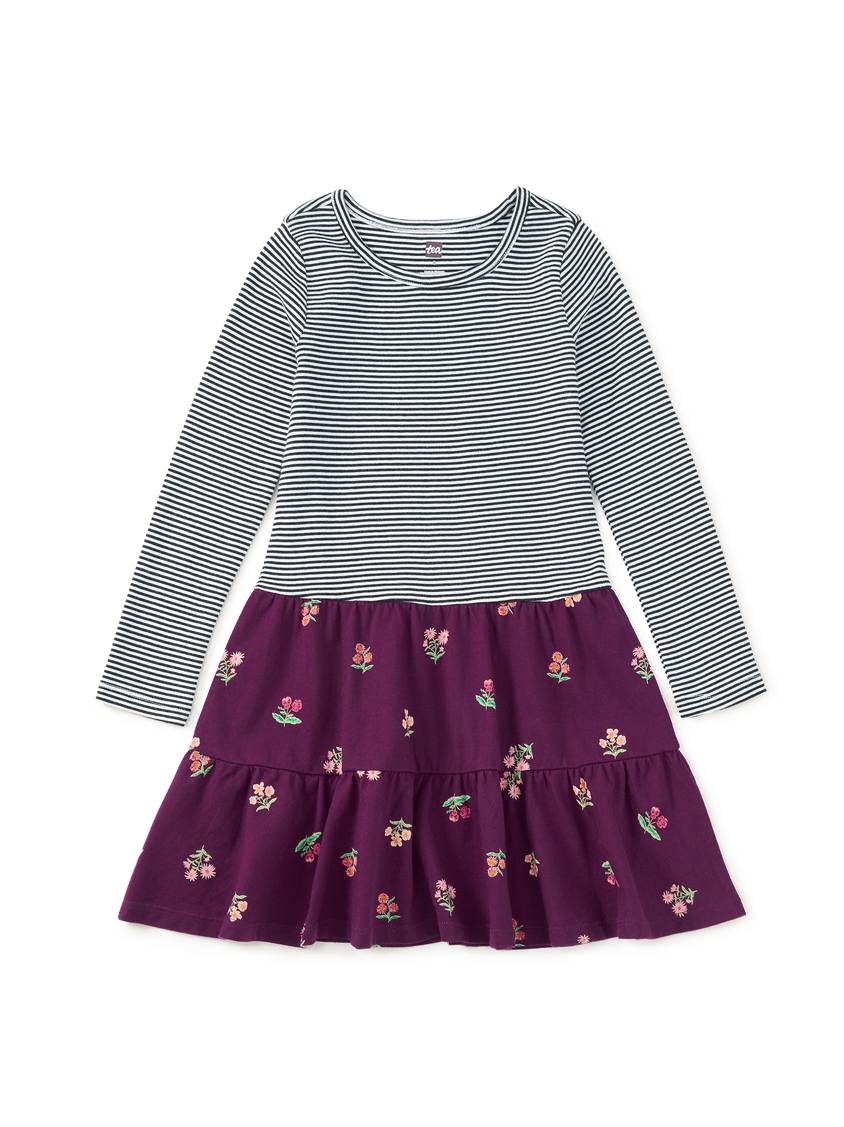 Tiered Skirted Twirl Dress- Midnight Posy by Tea Collection