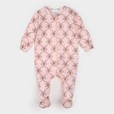 Lasso Print on Rose LunaKnit Sleeper by Petit Lem