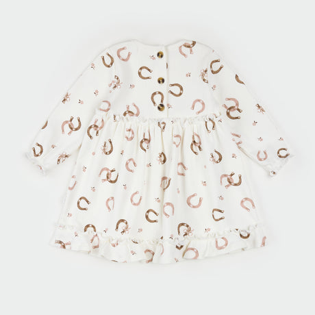 Horseshoe Print on Ribbed Dress Set by Petit Lem