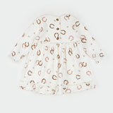 Horseshoe Print on Ribbed Dress Set by Petit Lem