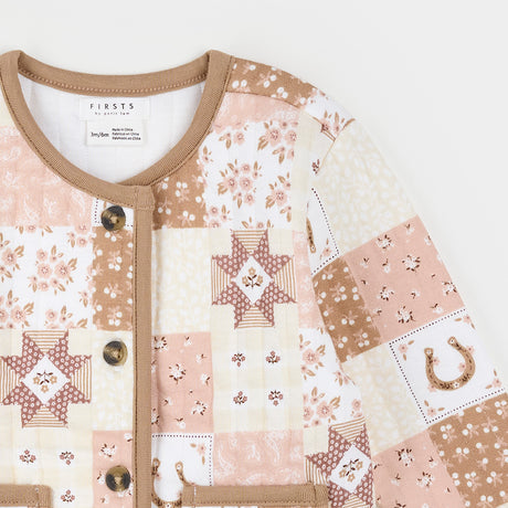 Orchard Patchwork Quilted Cardigan by Petit Lem