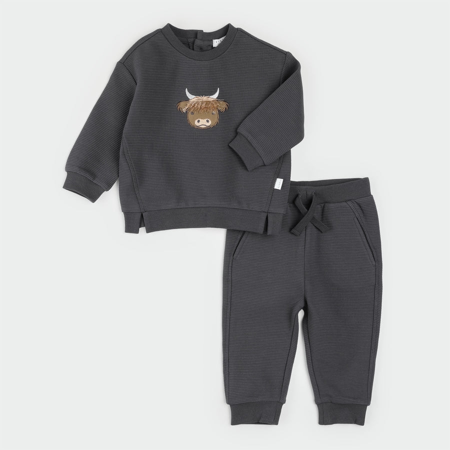 Highland Cow Ottoman Outfit Set by Petit Lem