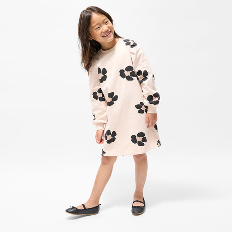 Bold Flower Print on Almond Sweater Dress by Miles the Label