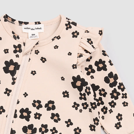 Bold Flower Print on Almond Playsuit by Miles the Label