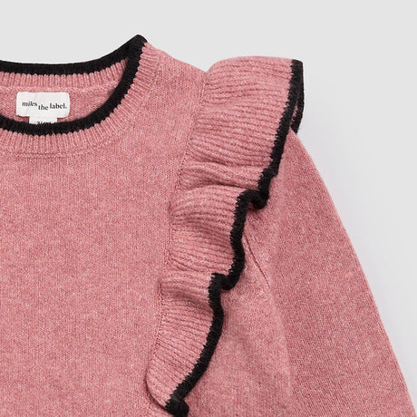 Miles Pink Ruffle Sweater by Miles the Label