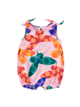 Tie Shoulder Baby Romper- Butterfly Spot by Tea Collection