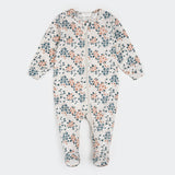 Spring Flowers on Creme Footie by Petit Lem