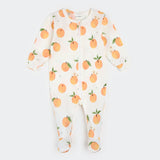 Peaches on Off-White Sleeper by Petit Lem