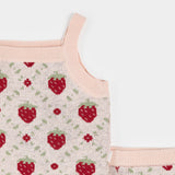 Strawberry Knit Short Set by Petit Lem