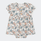 Spring Flowers on Creme Bodysuit Dress by Petit Lem