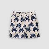 Palm Trees Print on Beige Swim Trunks by miles the label