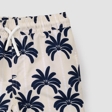 Palm Trees Print on Beige Swim Trunks by miles the label