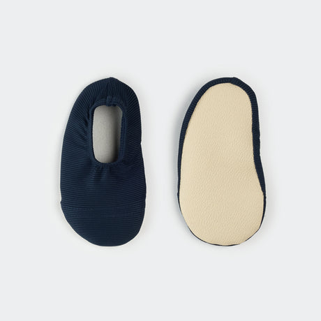Navy Ribbed Swim Slippers by Petit Lem