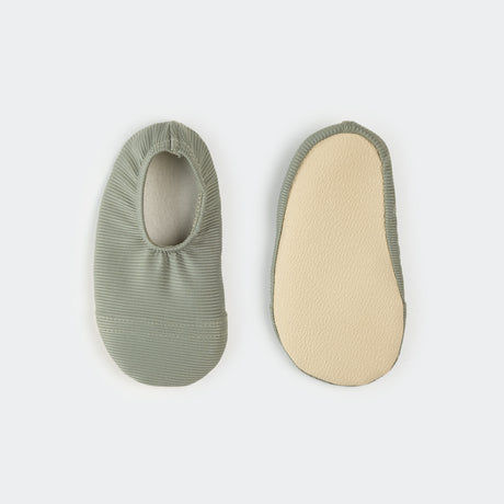 Green Ribbed Swim Slippers by Petit Lem