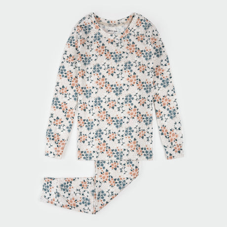 Spring Flowers on Creme PJ Set by Petit Lem