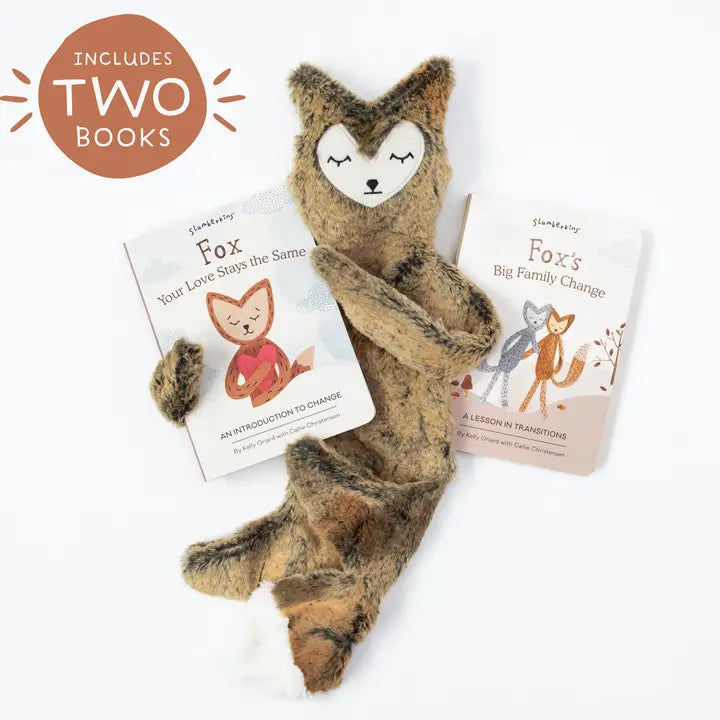 Fox's Navigating Change Plush Snuggler Set - w/ 2 Books by Slumberkins