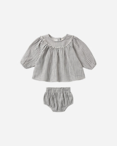 Mia Top + Bloomer Set || Midnight Gingham by Quincy Mae