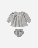 Mia Top + Bloomer Set || Midnight Gingham by Quincy Mae