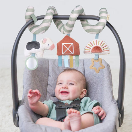 Bitzy Bespoke™ Itzy Bitzy Spiral Car Seat Activity Toy - Farm by Itzy Ritzy