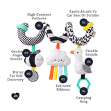 Bitzy Bespoke™ Itzy Bitzy Spiral Car Seat Activity Toy - High Contrast by Itzy Ritzy