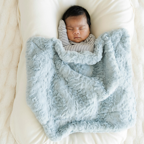 Dream Mini Blanket- Heather Blue by Saranoni