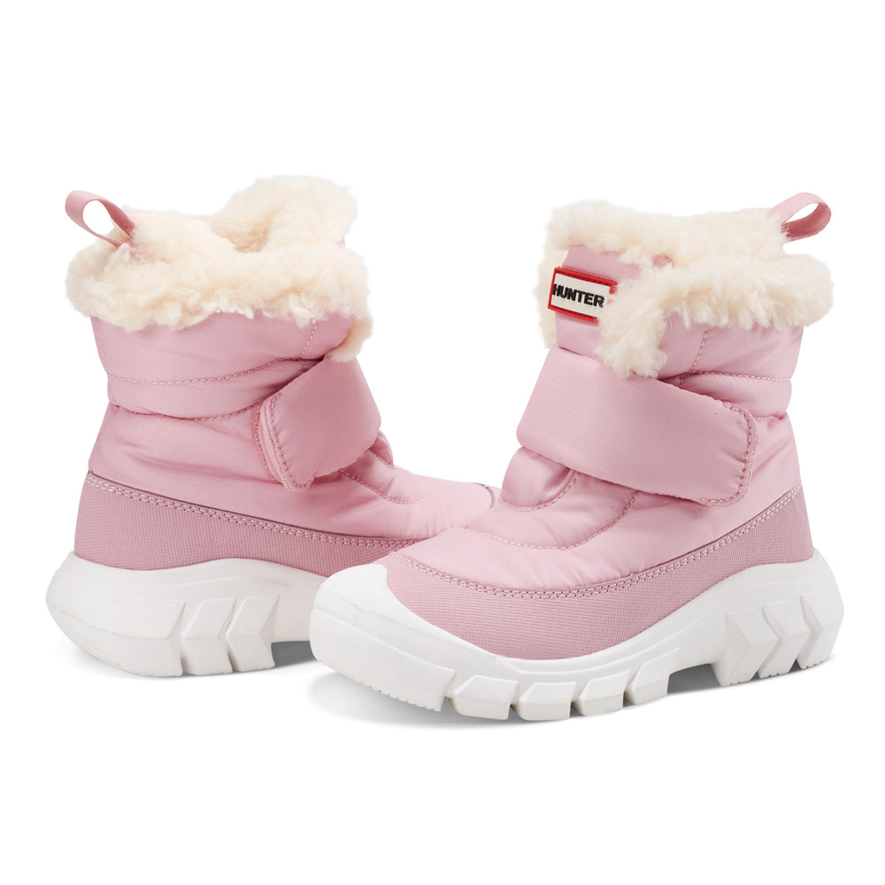 Little Kids Igloo Lug Sole Insulated Waterproof Snow Boots- Light Pink by Hunter Boots