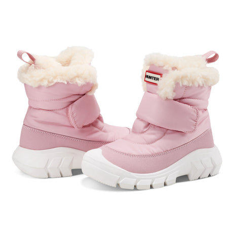 Little Kids Igloo Lug Sole Insulated Waterproof Snow Boots- Light Pink by Hunter Boots