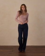 Women's Ribbed Long Sleeve || Rosewood by Rylee + Cru