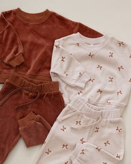 Velour Relaxed Sweatshirt || Redwood by Quincy Mae