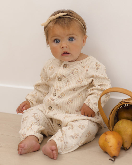 Waffle Long Sleeve Jumpsuit || Meadow by Quincy Mae