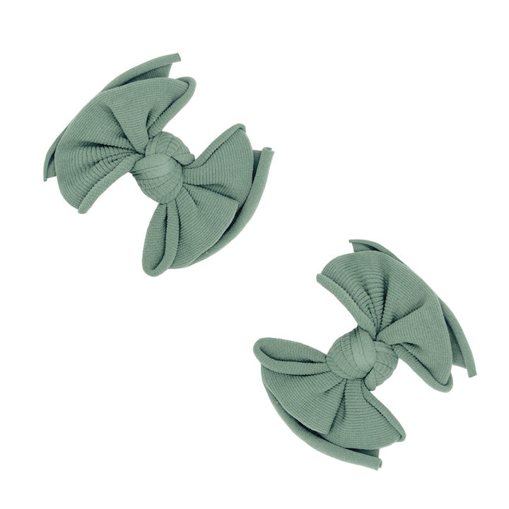 Baby Fab Clips 2pk - Sage by Baby Bling