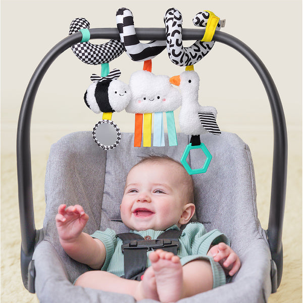 Bitzy Bespoke™ Itzy Bitzy Spiral Car Seat Activity Toy - High Contrast by Itzy Ritzy