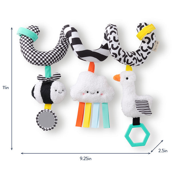 Bitzy Bespoke™ Itzy Bitzy Spiral Car Seat Activity Toy - High Contrast by Itzy Ritzy