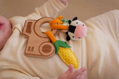Wooden Rattle- Farm by Little Big Friends