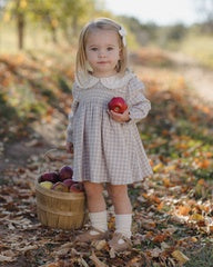 Callie Dress Blue Gingham by Quincy Mae
