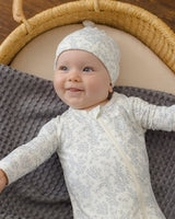 Bamboo Zip Footie || Cloud Floral by Quincy Mae