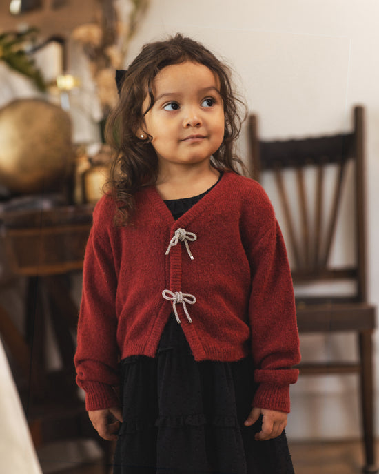 Bow Cardigan || Ruby by Noralee