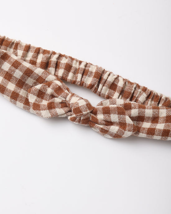Baby Bow Headband || Brick Check by Rylee + Cru
