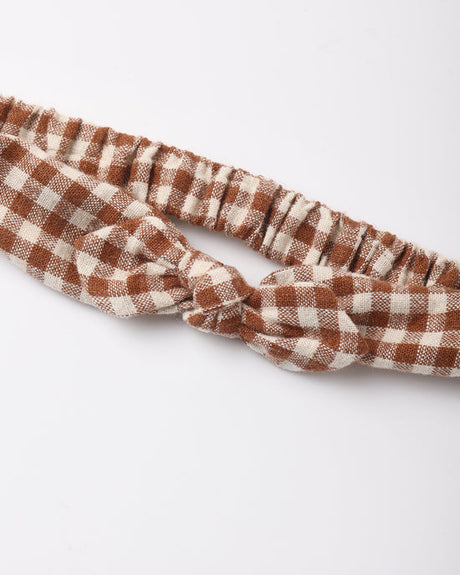 Baby Bow Headband || Brick Check by Rylee + Cru