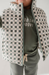 Puffer Vest- Fern Checkered by babysprouts