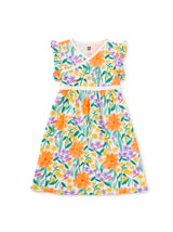 Wrap Neck Dress- Watercolor Floral by Tea Collection