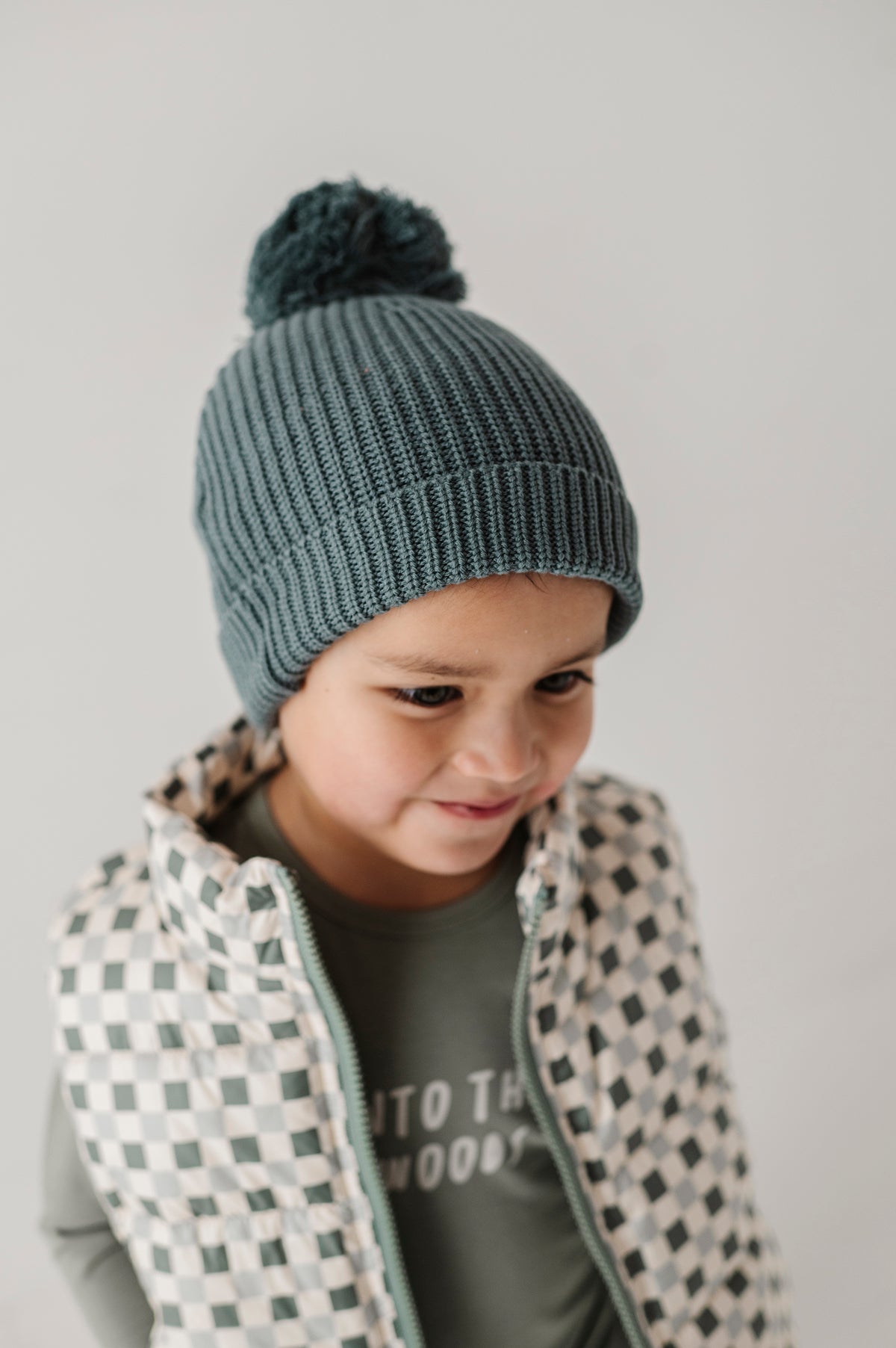 Knit Pom Hat- Slate by babysprouts