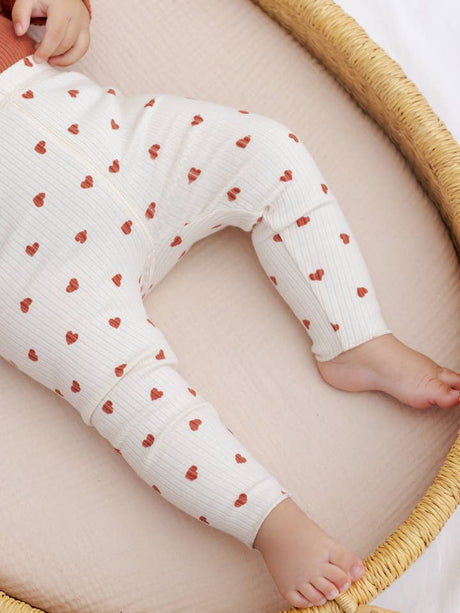 Ribbed Legging || Red Hearts by Quincy Mae