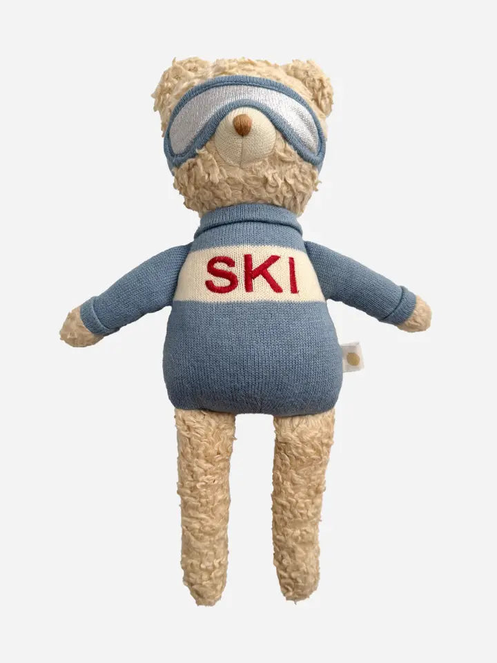 Benjamin Bear Ski Plushie | Baby Kids Toy Animal Fall Winter by The Blueberry Hill