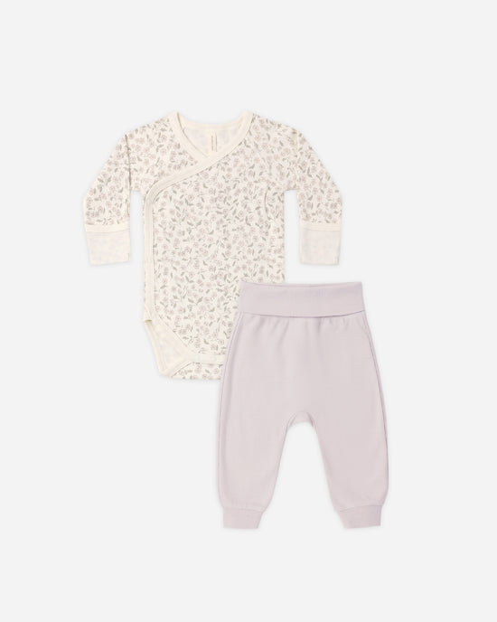 Side Snap Bodysuit + Pant Set || Floret by Quincy Mae