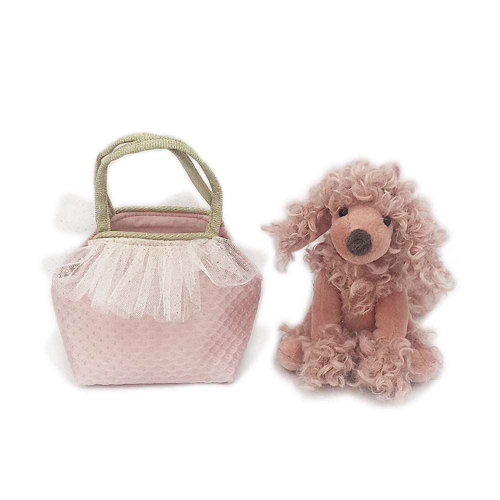 Pink Paris Poodle Plush Toy In Purse by Mon Ami