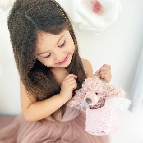 Pink Paris Poodle Plush Toy In Purse by Mon Ami