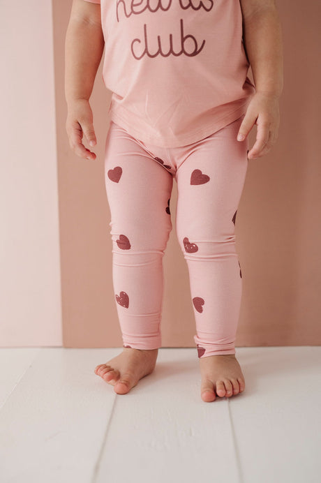 Basic Leggings- Ruby Hearts by Babysprouts