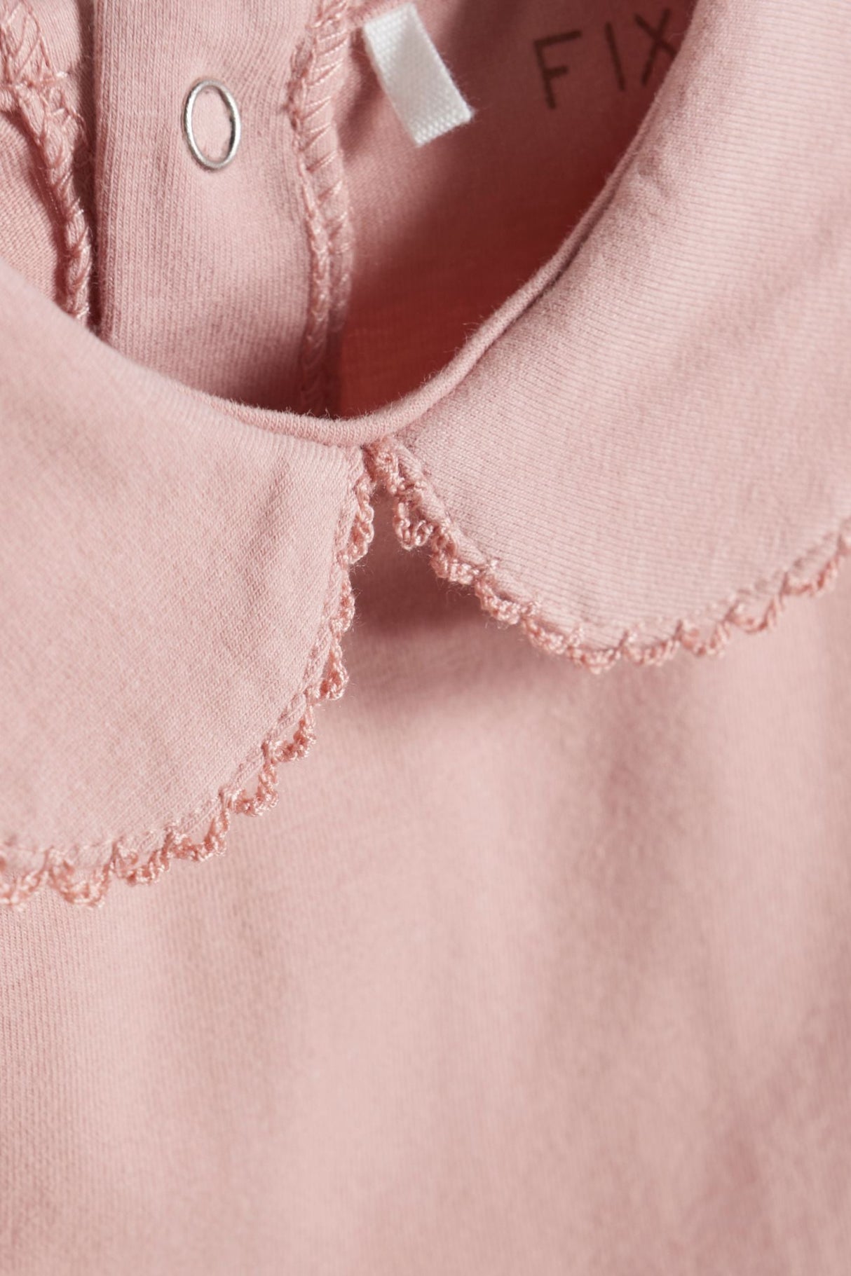 Long Sleeve Collared Bodysuit in Misty Rose by Fixoni